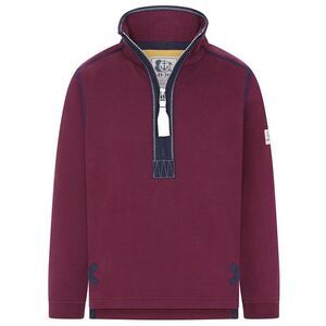 Lazy Jacks Boys Quarter Zip Sweatshirt / Currant